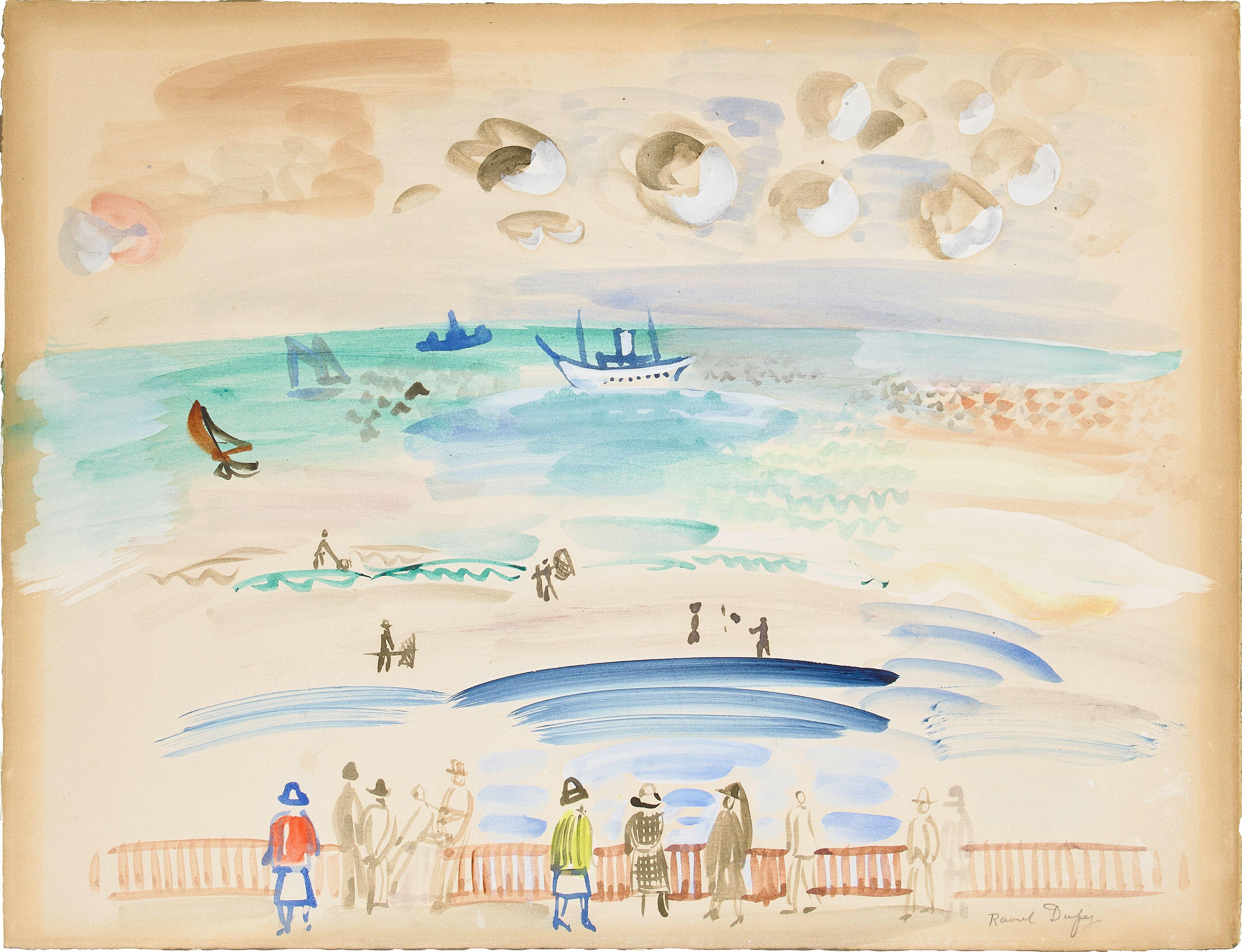 Raoul Dufy - Promenade au bord de la mer