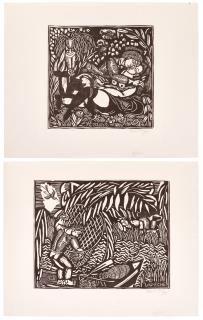 Raoul Dufy - Quatre Bois: L\'Amour; and La Pêche