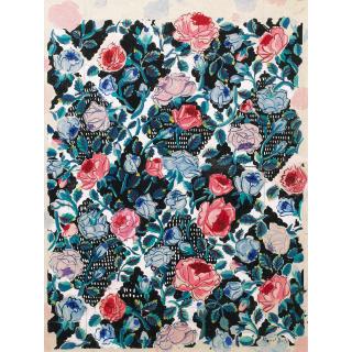 Raoul Dufy - Roses Sur Losange Noirs