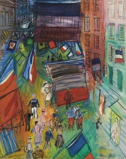 Raoul Dufy - Rue pavoisée au navire
