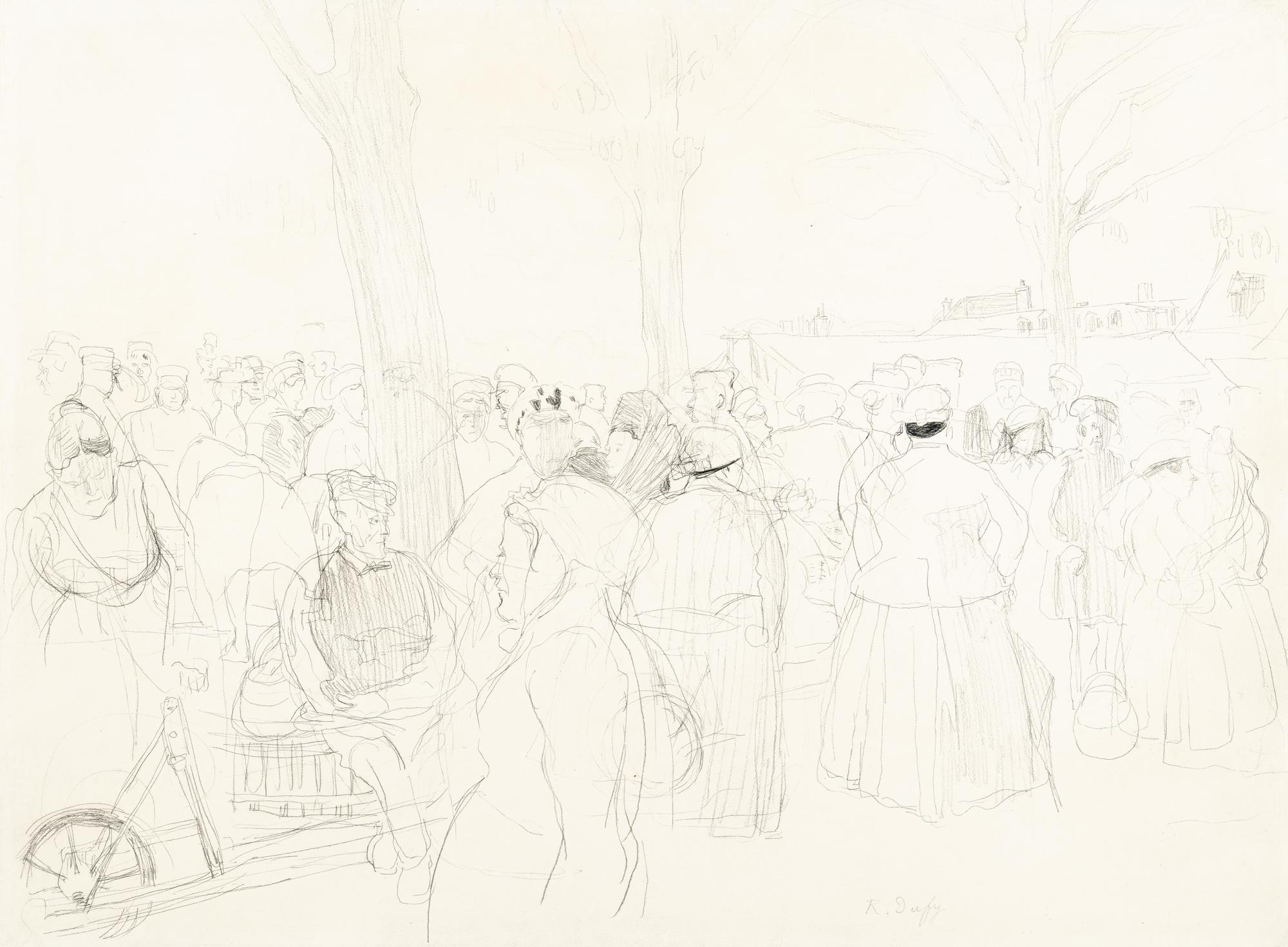 Raoul Dufy - Scène de Marché