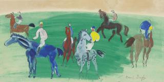 Raoul Dufy - Six cavaliers et jockeys