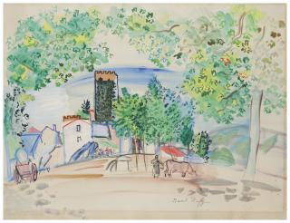 Raoul Dufy - Vue de la Tour de Vernet-les-Bains
