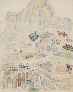 Raoul Dufy - Vue de Vence au pied de Saint-Jeannet