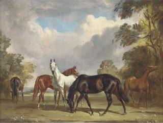 Raoul H. Millais - Mares In A Field