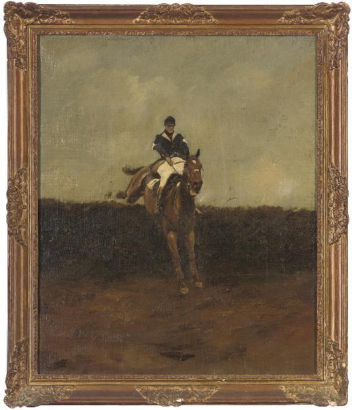 Raoul H. Millais - The Prince of Wales at the Beaufort Point-to-Point