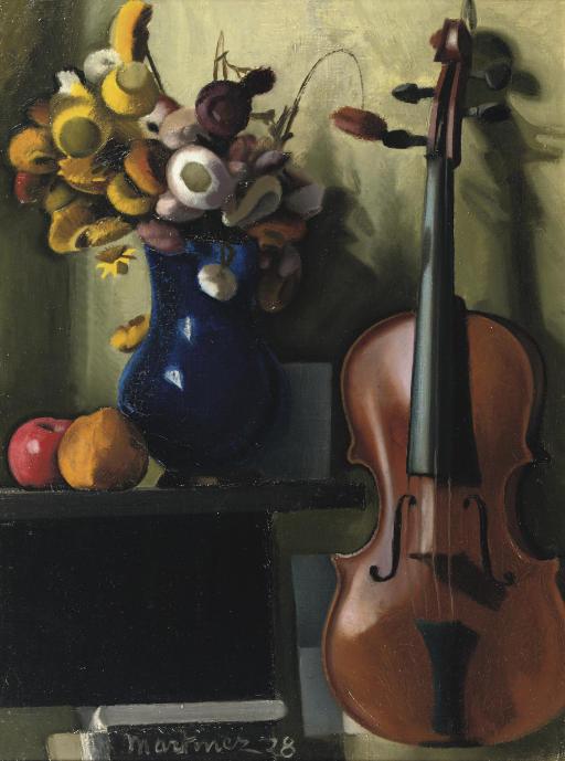 Raoul Martinez - A still life with a violin