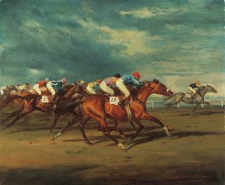 Raoul Millais - Flat racing just after the off