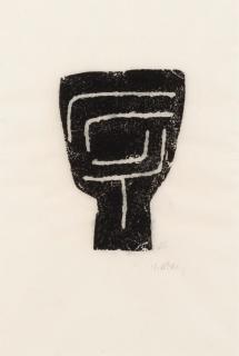 Raoul Ubac - Empreinte d\'ardoise sur papier japon. Signée