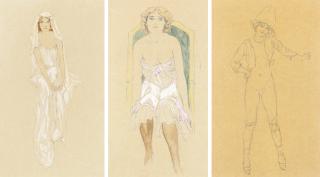 Raphaël Kirchner - The young bride; Contemplation; and Fun and games