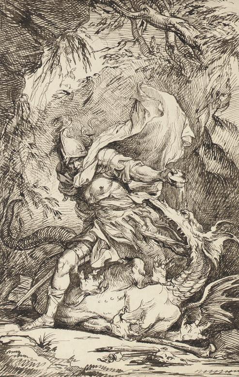 Raphael Lamar West - Jason and the Dragon, after Rosa