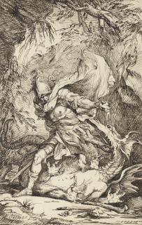 Raphael Lamar West - Jason and the Dragon, after Rosa