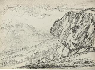 Raphael Lamar West - Travellers surveying a mountain pass