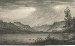 Raphael Lamar West - View of Honeoye Lake, Ontario County, New York State