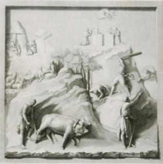 Raphael Morghen - Bassirilievi Della Porta Maggiore Del Tempio Di S. Gio. Battista Di Firenze