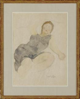 Raphael Soyer - Black Slip