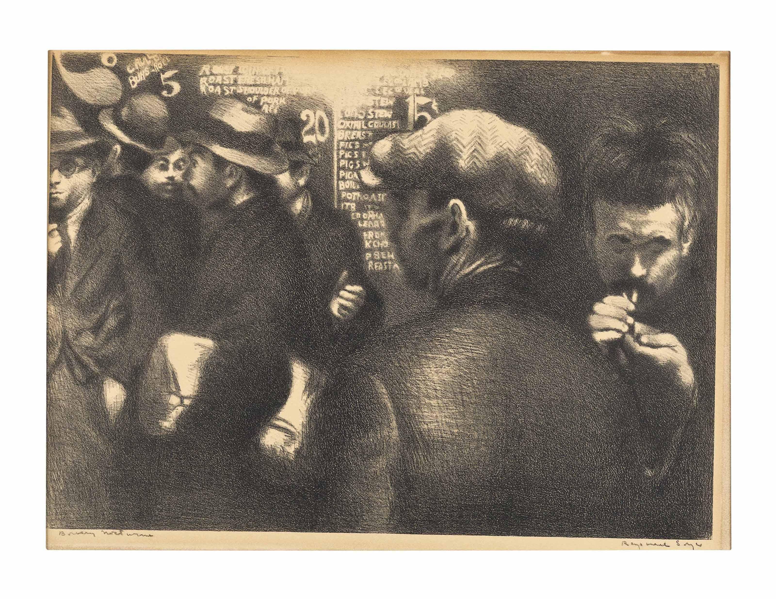 Raphael Soyer - Bowery Nocturne