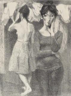 Raphael Soyer - [Dressing Room]