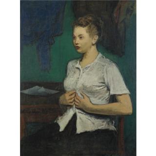 Raphael Soyer - Girl At Table