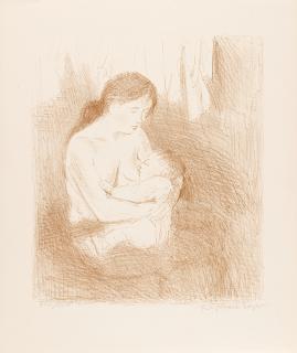 Raphael Soyer - Mother Nursing Child, c. 1970