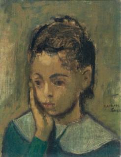 Raphael Soyer - Portrait of a young girl