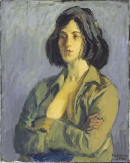 Raphael Soyer - Portrait of a young woman