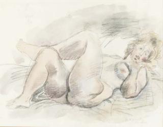 Raphael Soyer - Reclining Nude