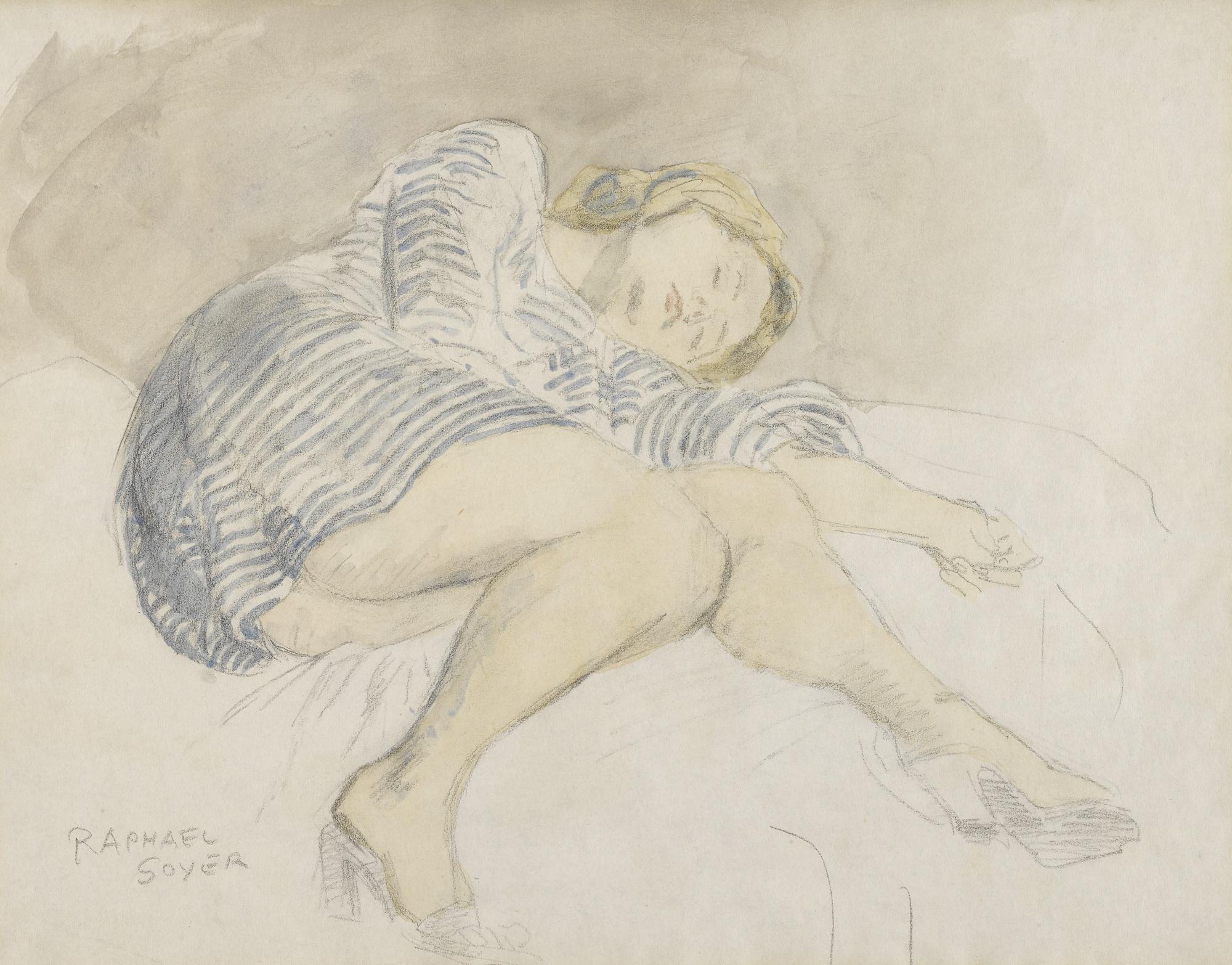 Raphael Soyer - Reclining Woman