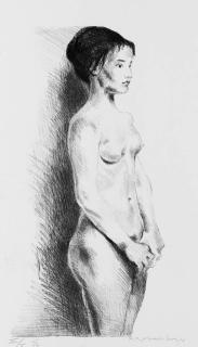 Raphael Soyer - Seamstress II; Nude Woman; Mother and Child; and [Pensive Woman]