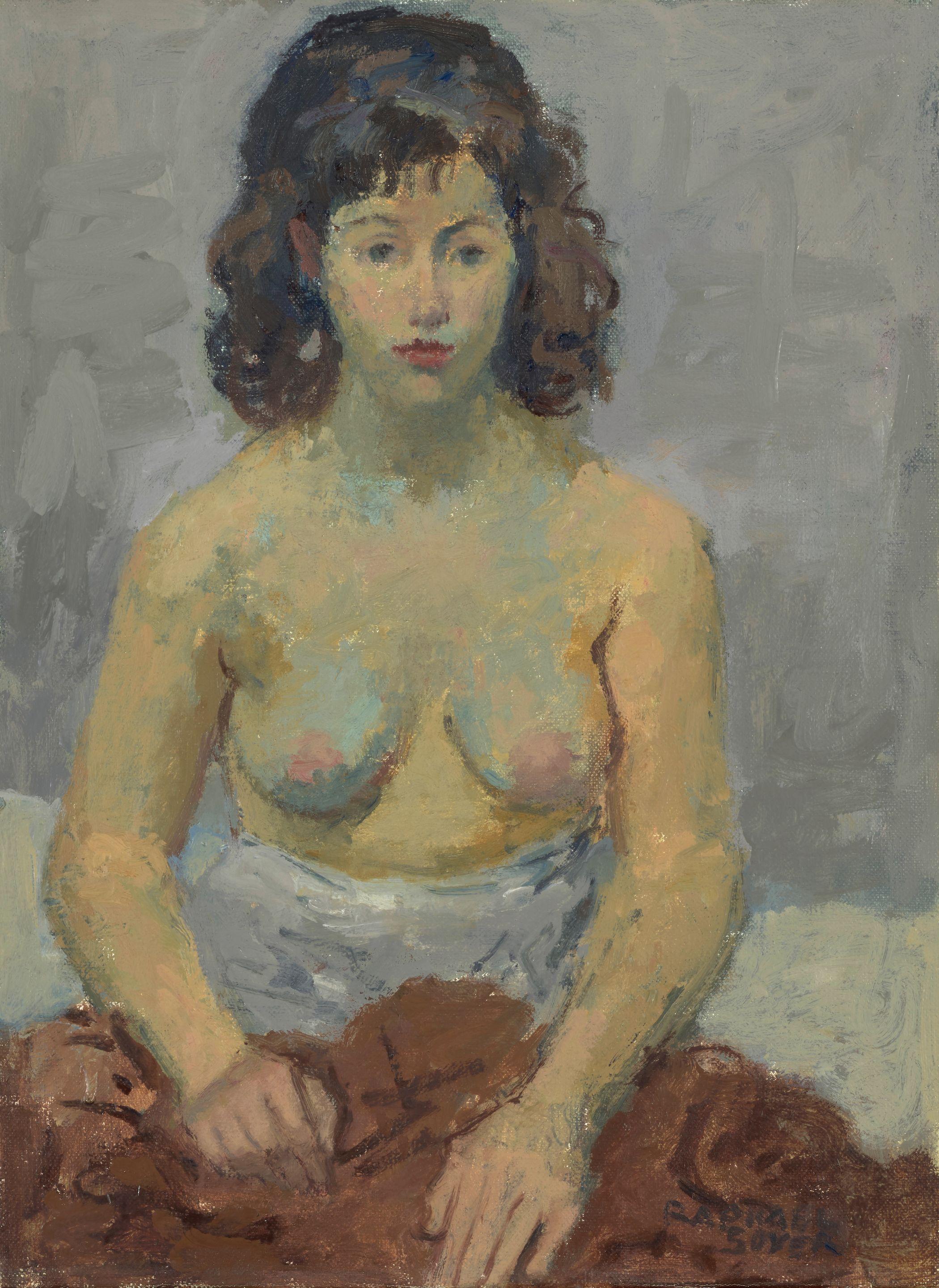 Raphael Soyer - Seated Semi Nude