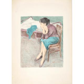 Raphael Soyer - Seated Woman Near a Bed