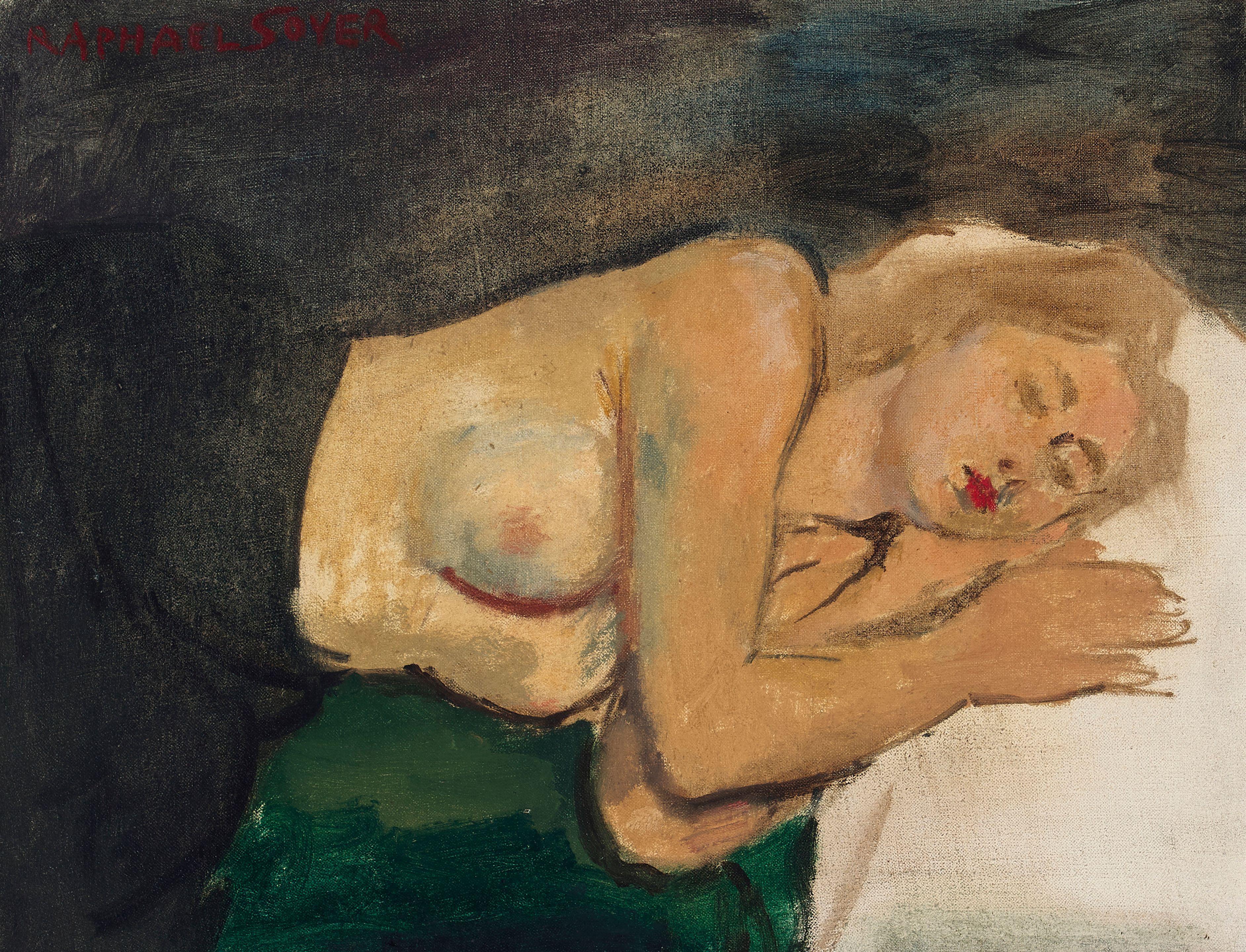 Raphael Soyer - Sleeping nude
