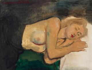 Raphael Soyer - Sleeping nude