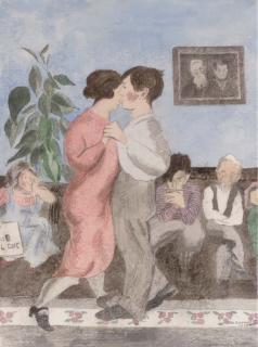 Raphael Soyer - Two Girls; The Dancers; and Immigrants: A Group of Three Works