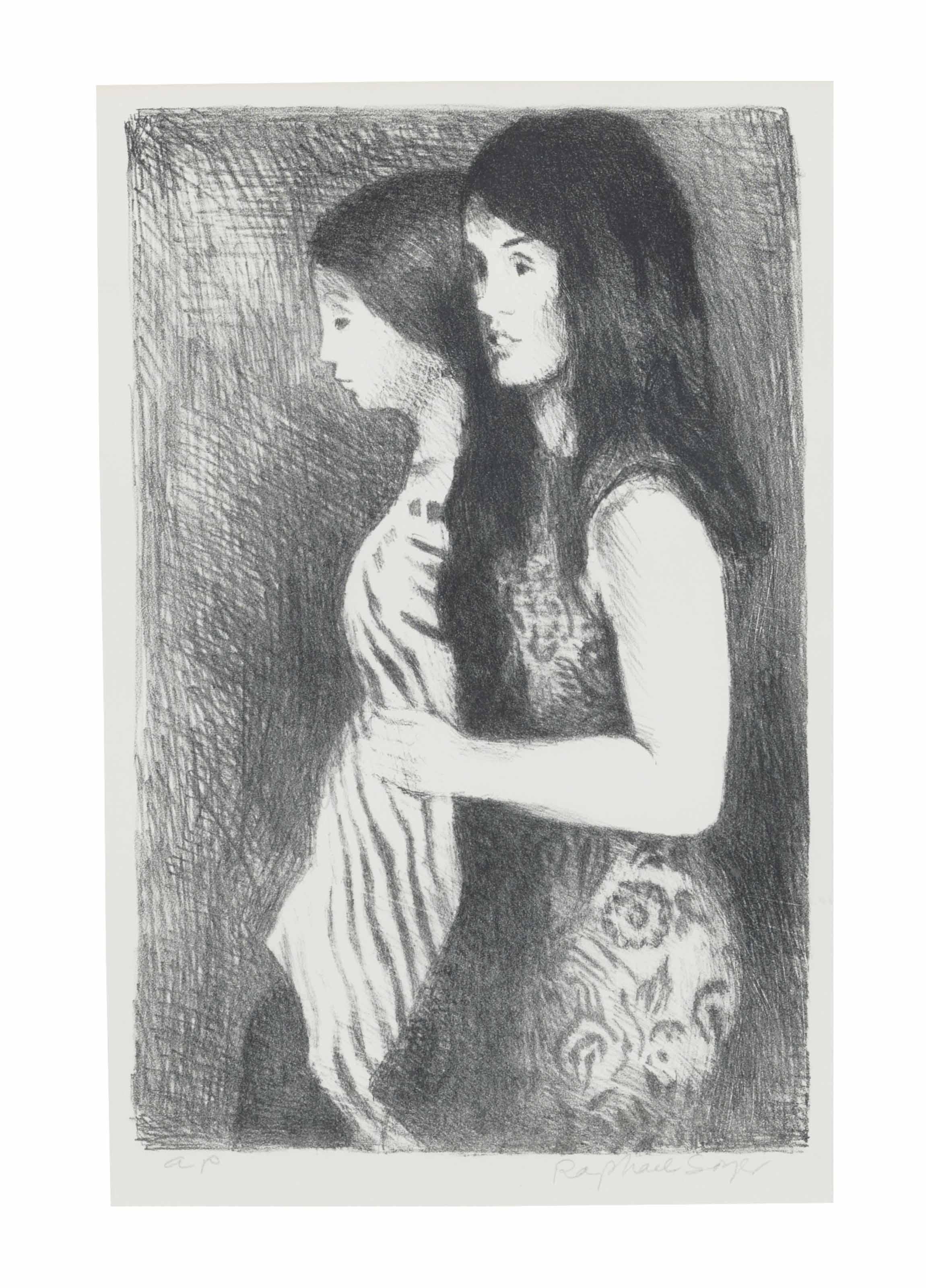 Raphael Soyer - [Two Girls]