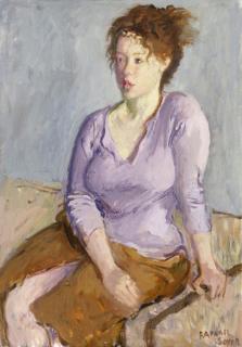Raphael Soyer - Woman in Purple Sweater