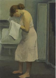 Raphael Soyer - Woman Washing Her Face