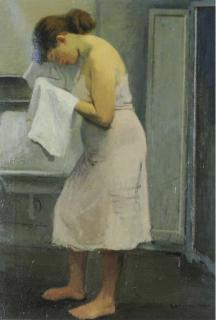Raphael Soyer - Woman Washing Her Face