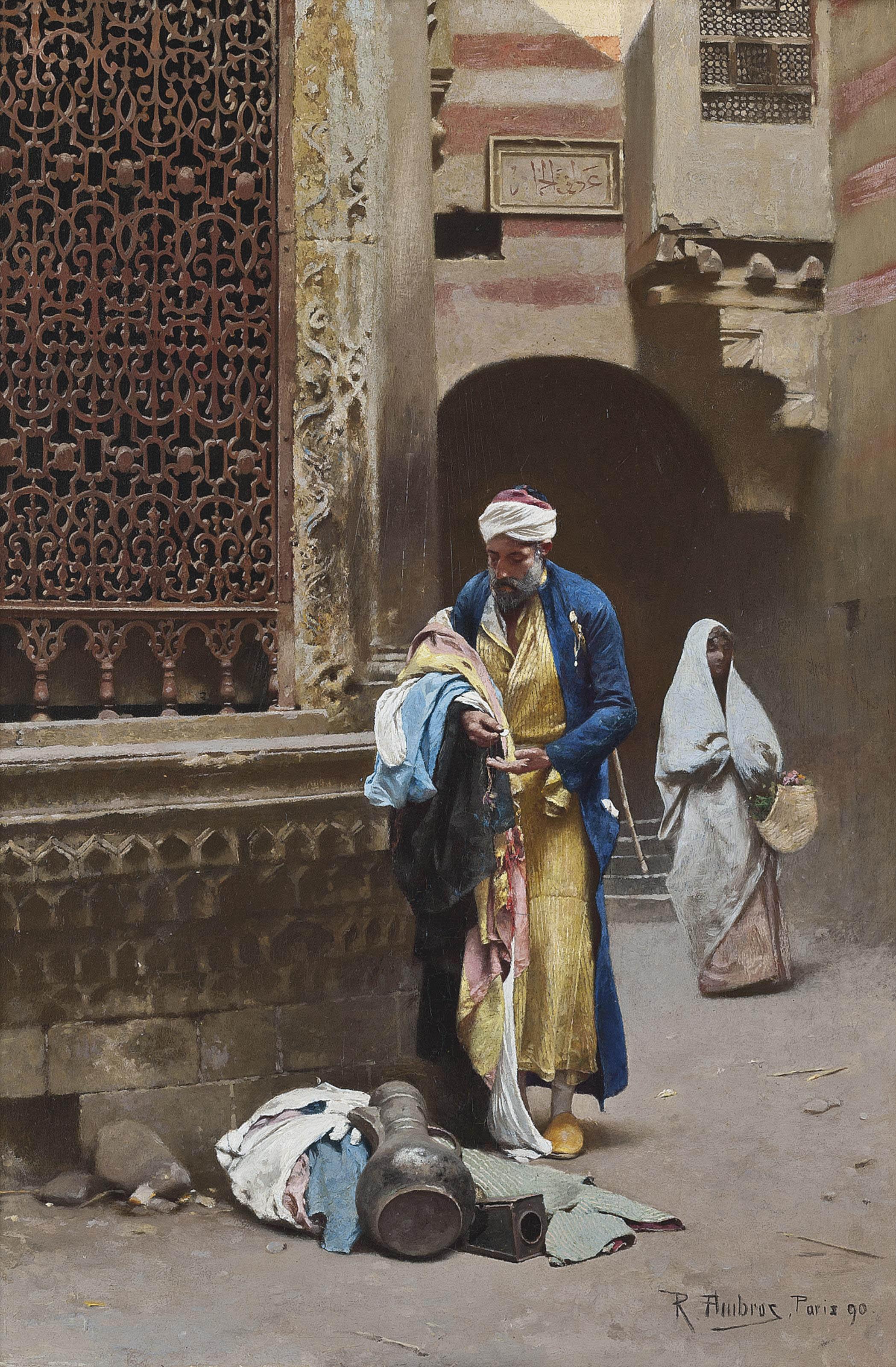 Raphael von Ambros - A Cairene merchant