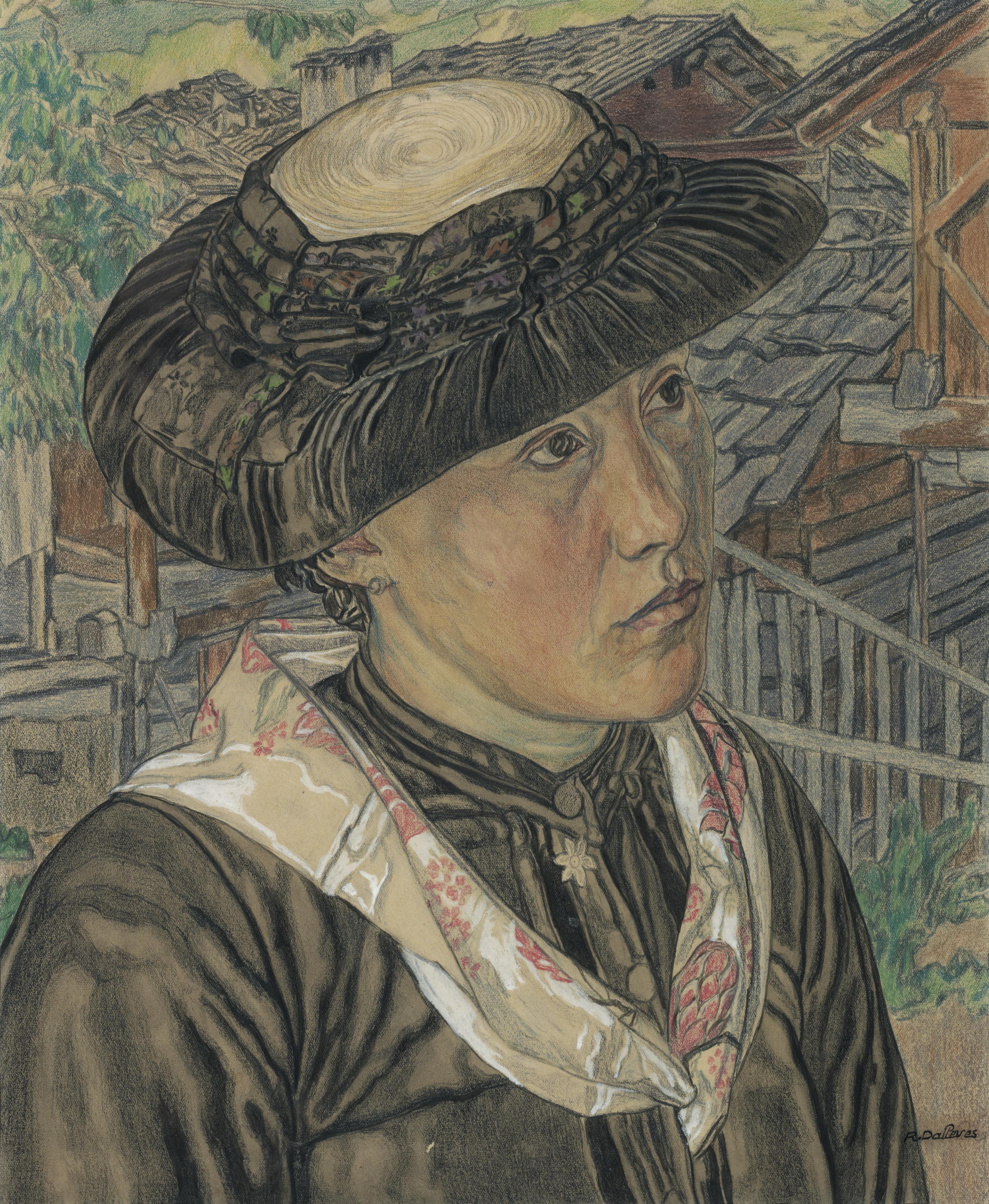 Raphy Dallèves - Jeune Valaisanne Young Woman From The Valais