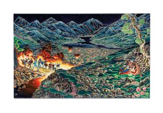 Raqib Shaw - Reflections on the Country Without a Post Office