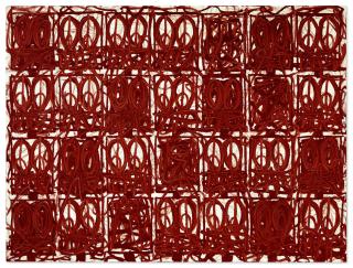 Rashid Johnson - Anxious Red Painting December 18Th