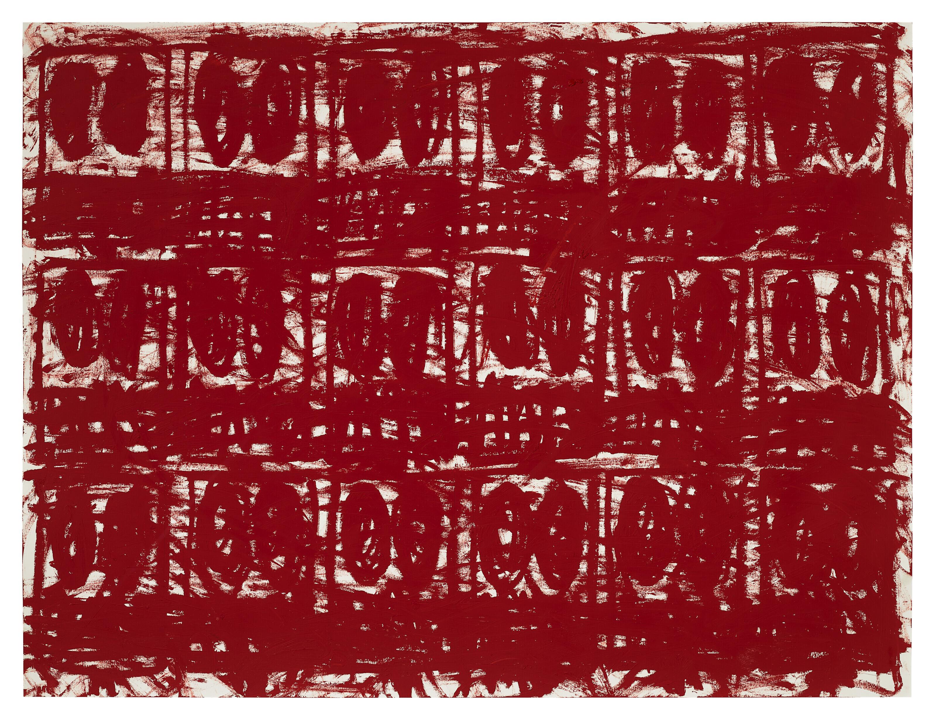 Rashid Johnson - Untitled Anxious Red Drawing