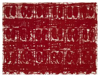Rashid Johnson - Untitled Anxious Red Drawing