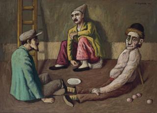 Raúl Anguiano - Los saltimbanquis (also known as Un bobo, un muñeco y un payaso)