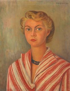 Raúl Anguiano - Portrait of a young woman