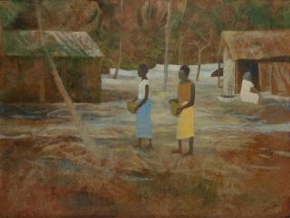 Ray Crooke - Village Scene, c.1965