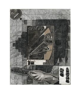 Ray Johnson - Untitled (Duchamp Profile with View and Shoe)