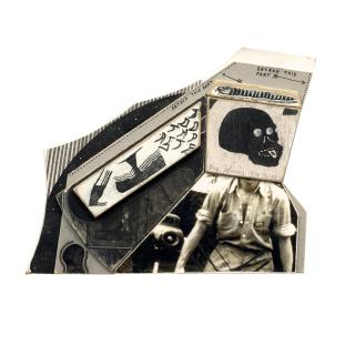 Ray Johnson - Untitled (Skulls with 1940s Photo)