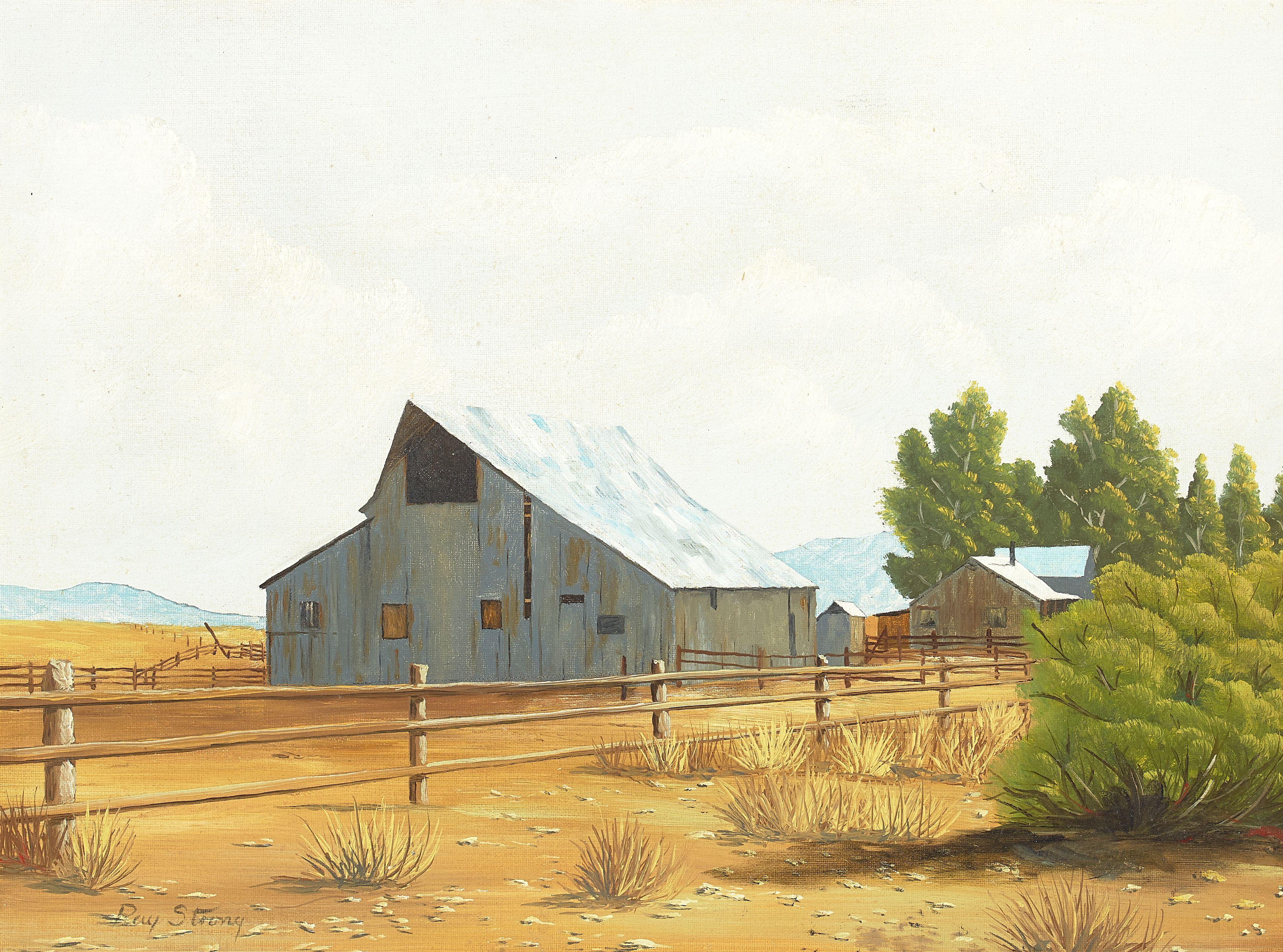 Ray Stanford Strong - San Joaquin Barn 18 x 24 in. framed 23 x 29 in.